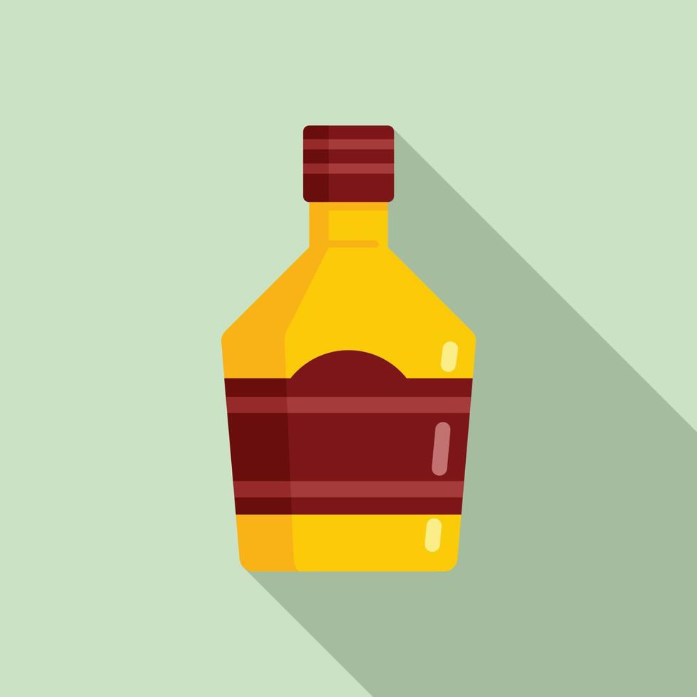 icono de bebida de botella de camarero, estilo plano vector