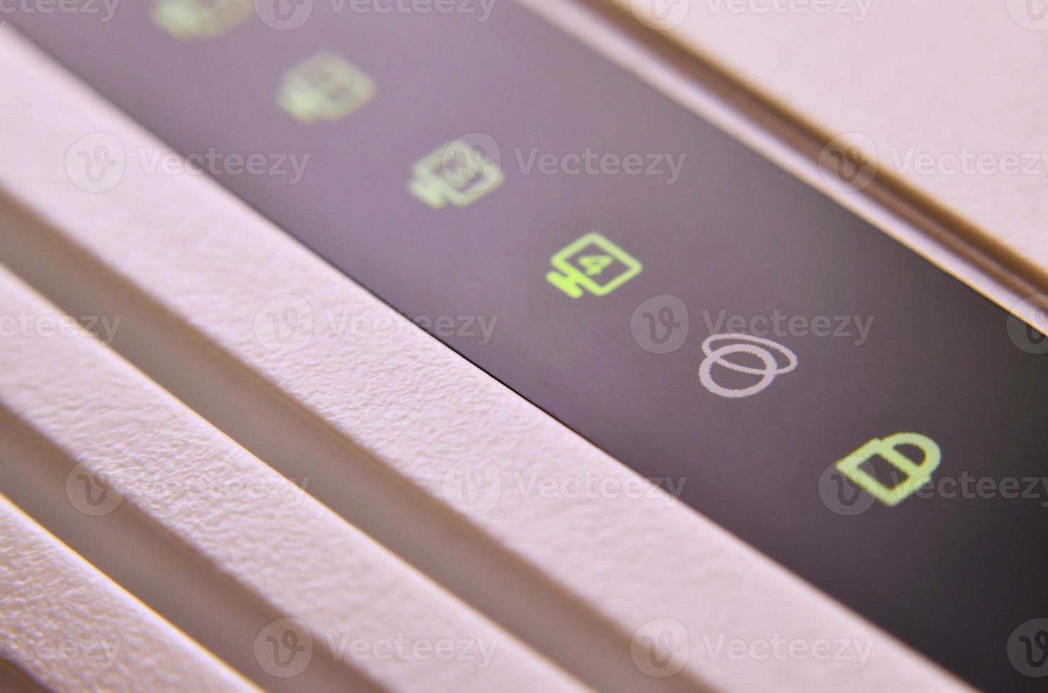 Macro shot of internet modem photo