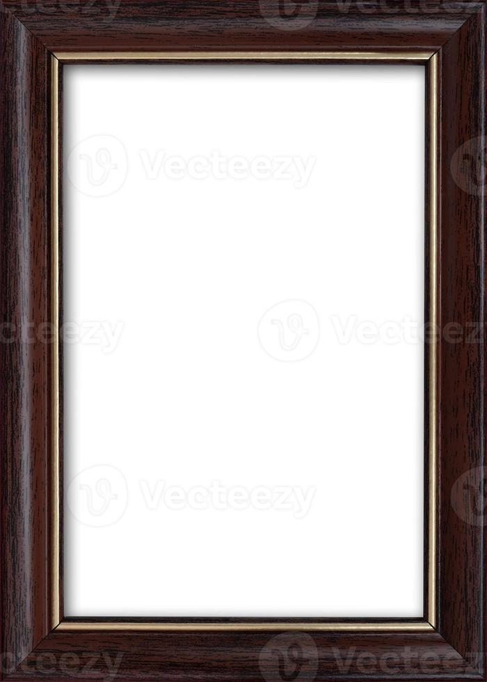 Empty picture frame with a free place inside, isolated on white photo