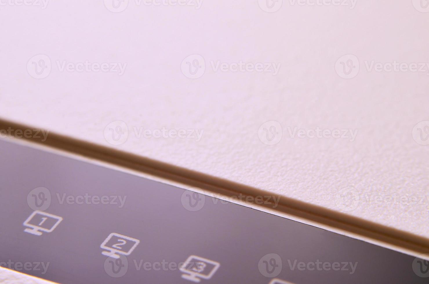 Macro shot of internet modem photo