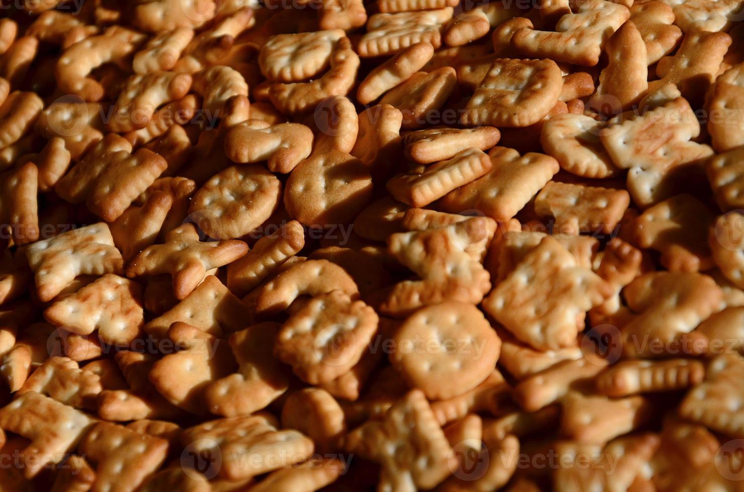 Pattern of many cracker letters photo