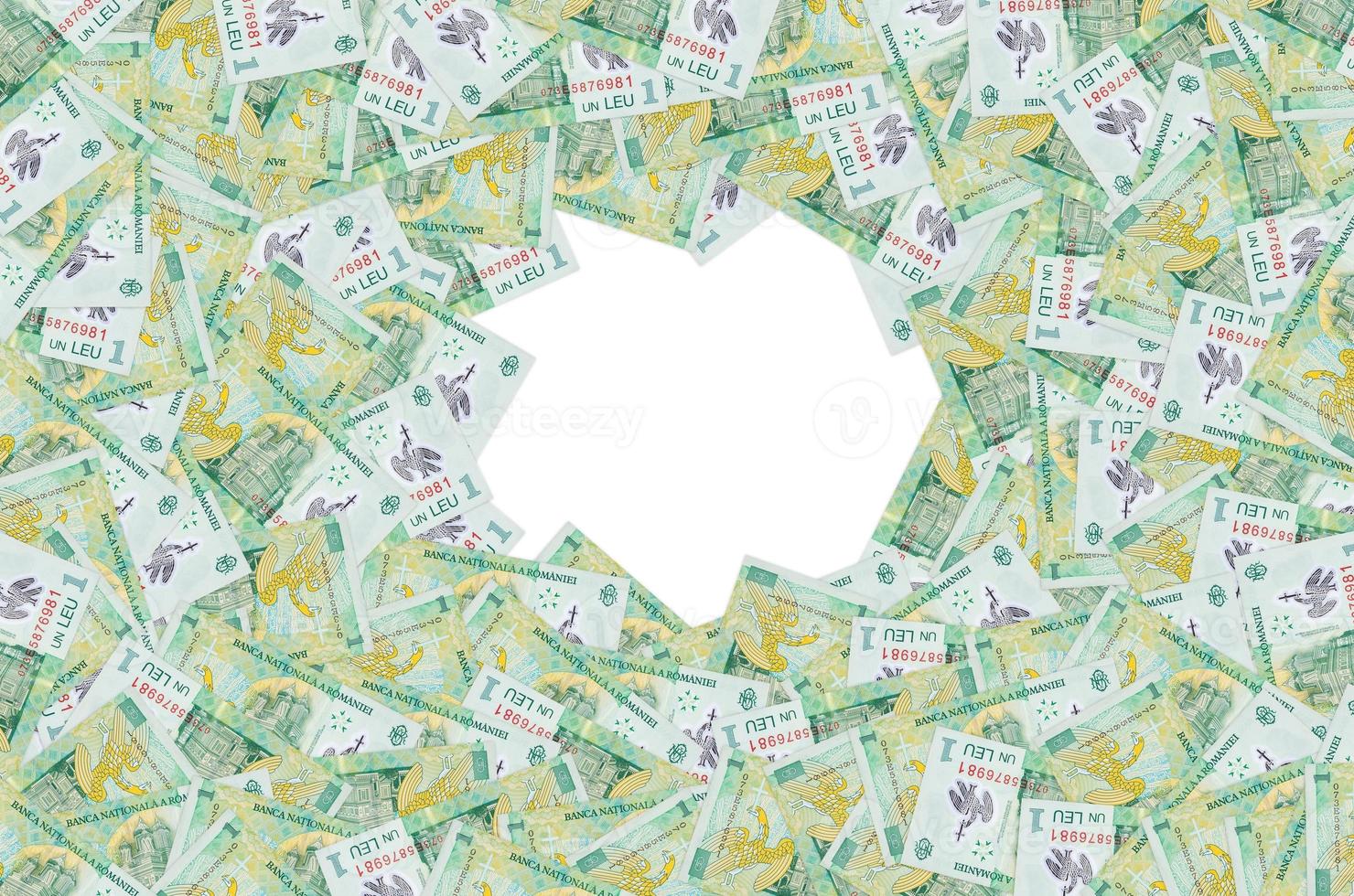Curtea de Arges Cathedral portrait from Romanian money 1 Leu 2005 Banknote photo