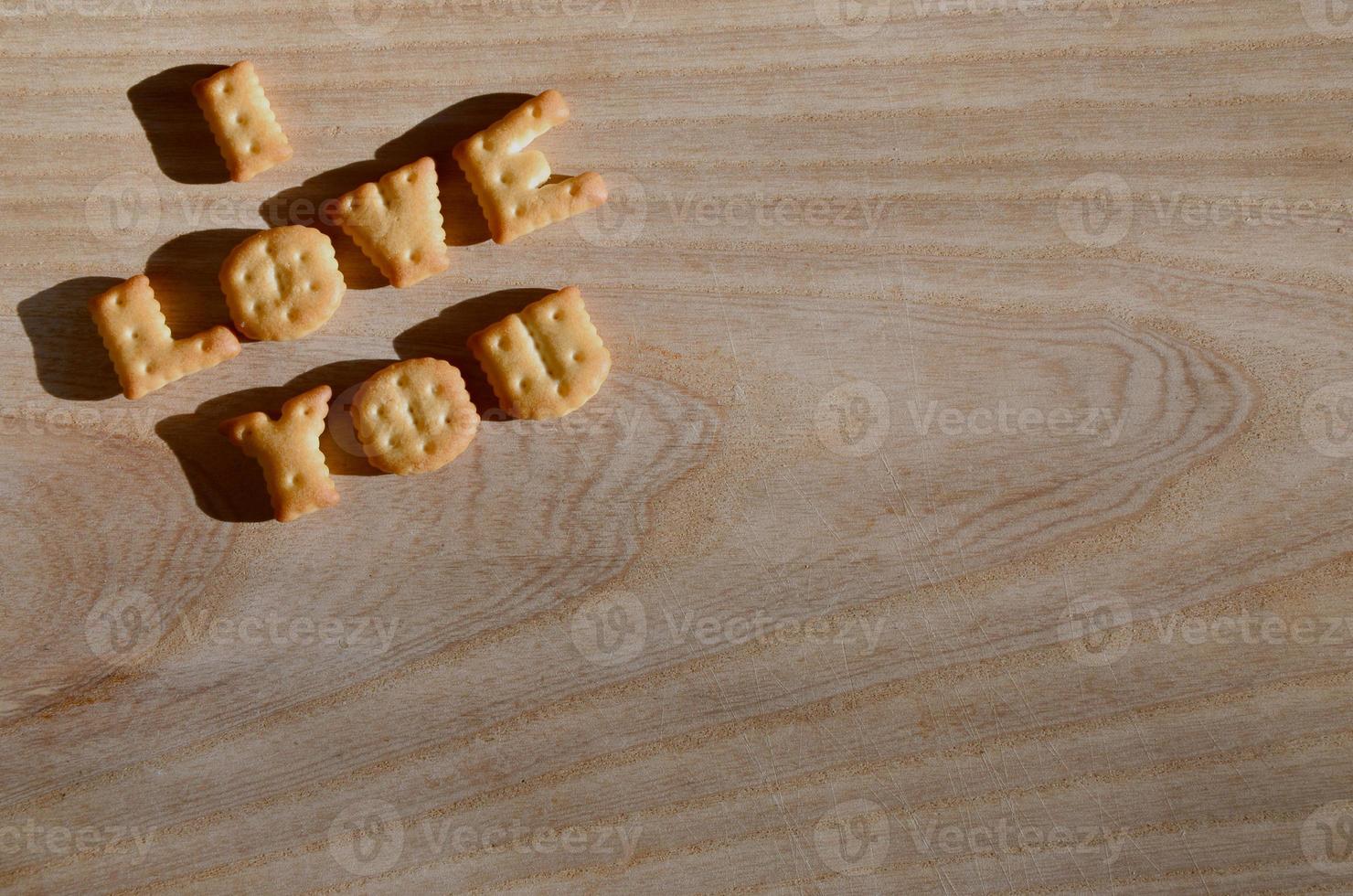 I love you. Heap of edible letters photo