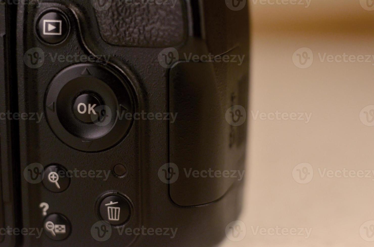 Details of modern digital SLR photocamera photo