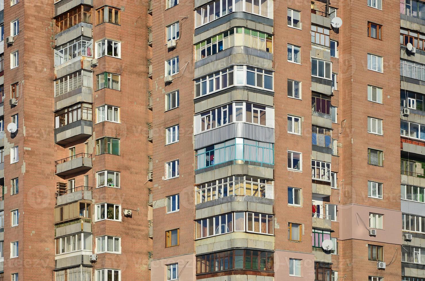 Russian old Multi-storey building photo