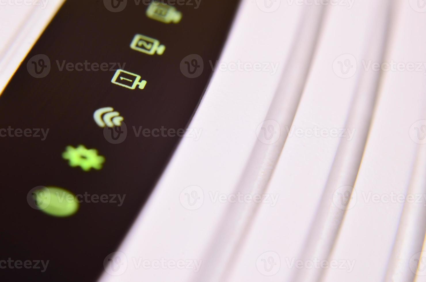 Macro shot of internet modem photo