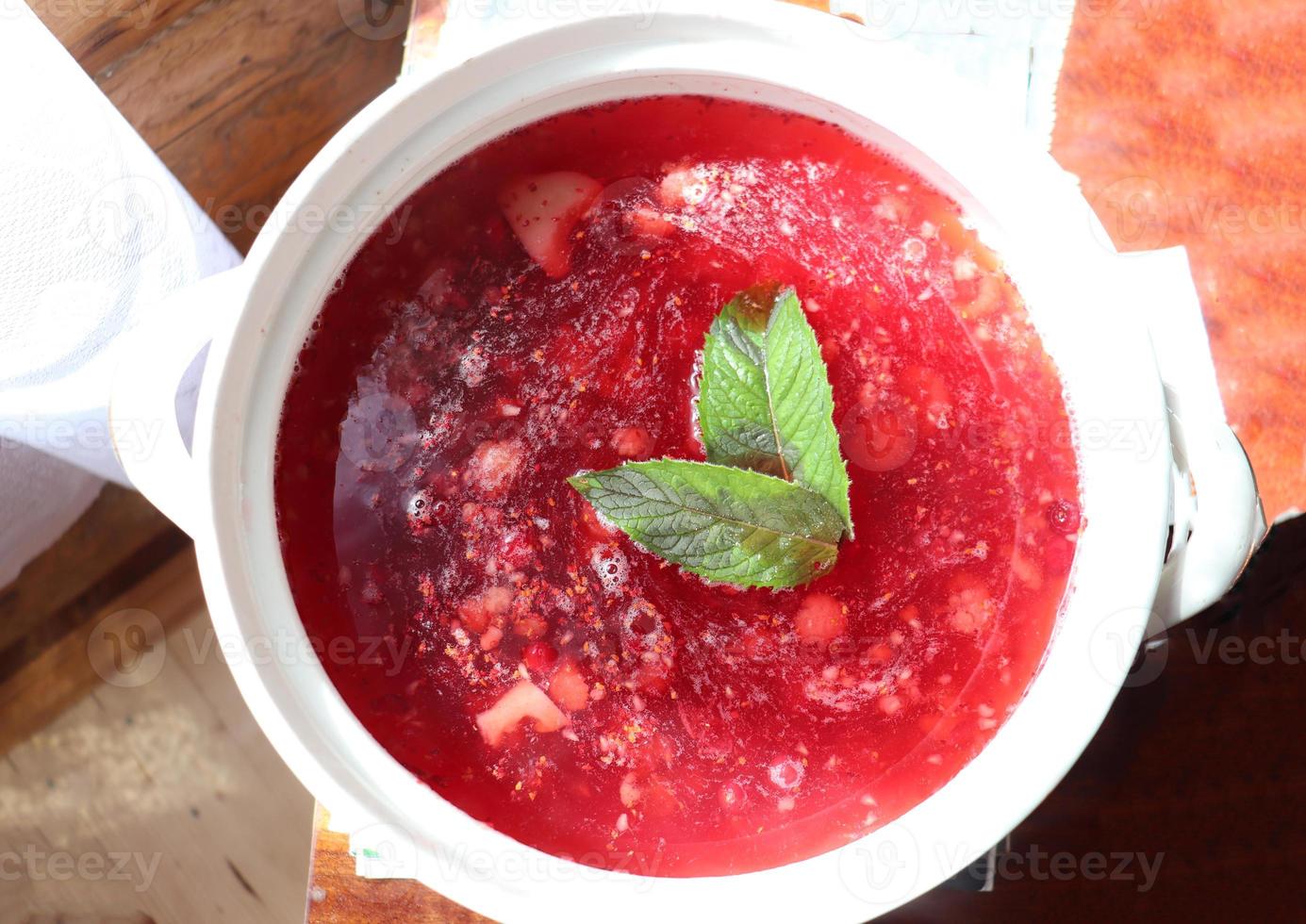 cranberry and raspberry sherbet photo