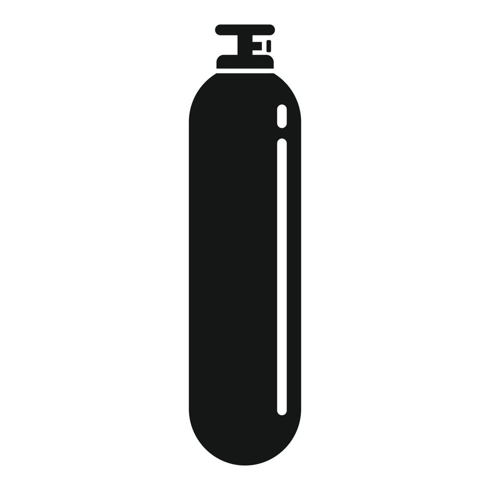 icono de oxígeno del cilindro de gas, estilo simple vector
