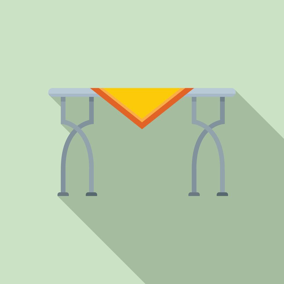 Metal garden table icon, flat style vector