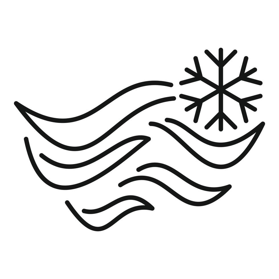 Nature blizzard icon, outline style vector