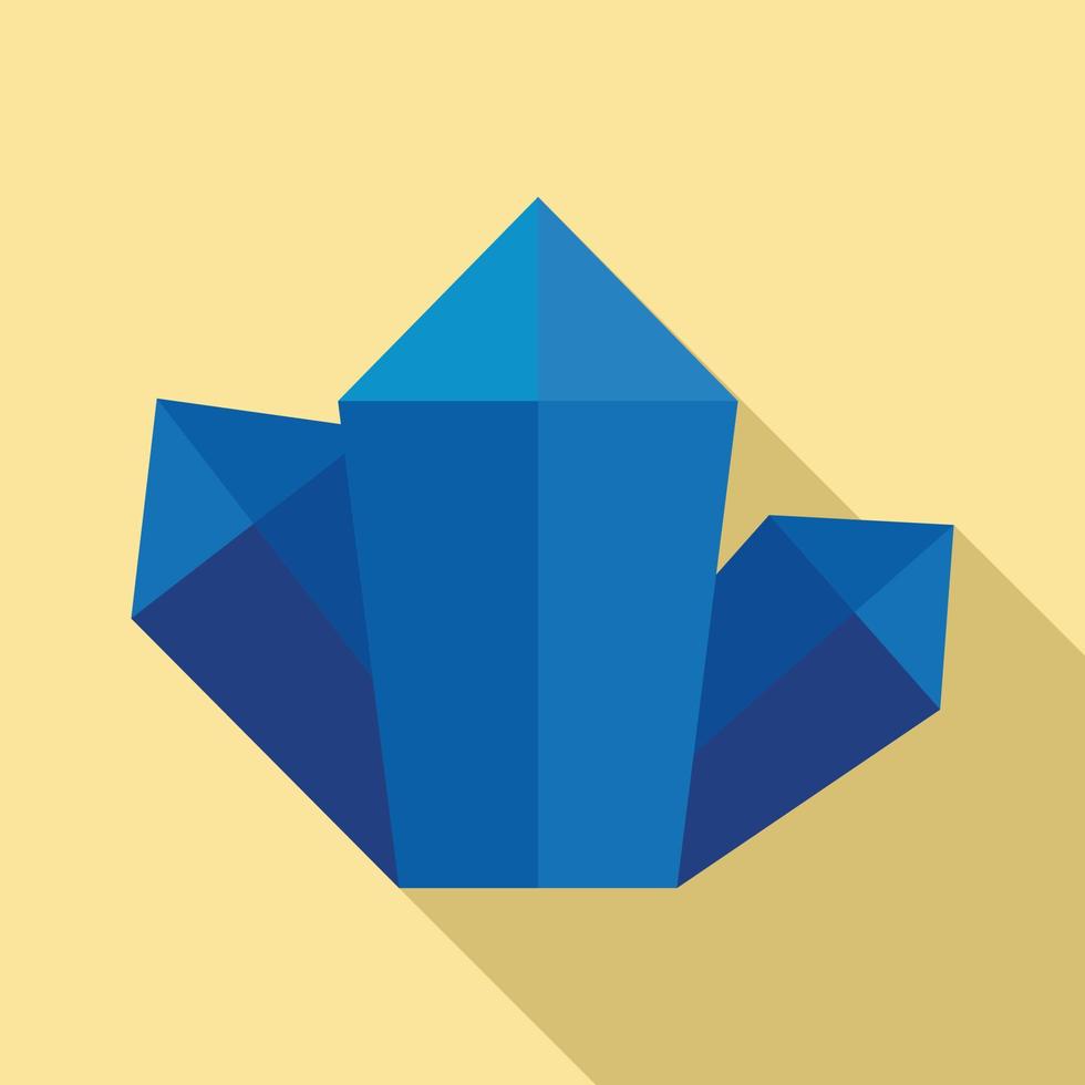 Natural crystal icon, flat style vector