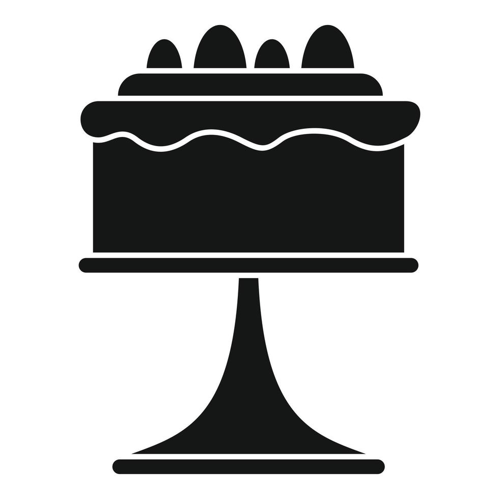 Wedding cake icon, simple style vector