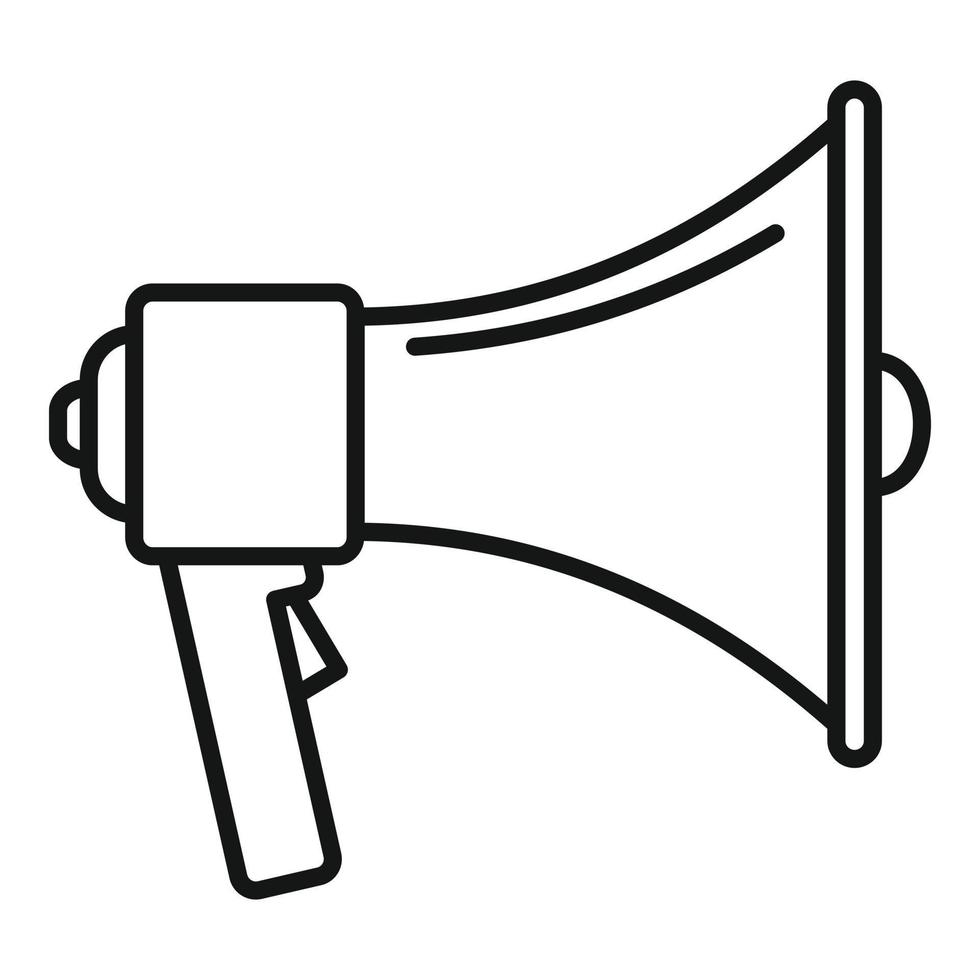 Video game megaphone icon, outline style vector