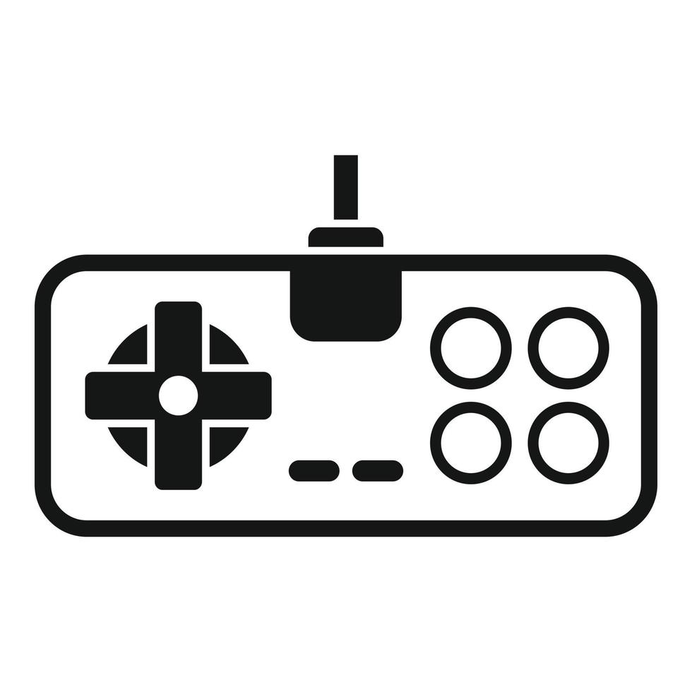 icono de joystick de juego retro, estilo simple vector