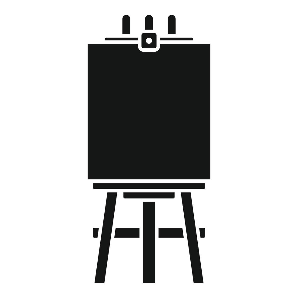 Easel poster icon, simple style vector