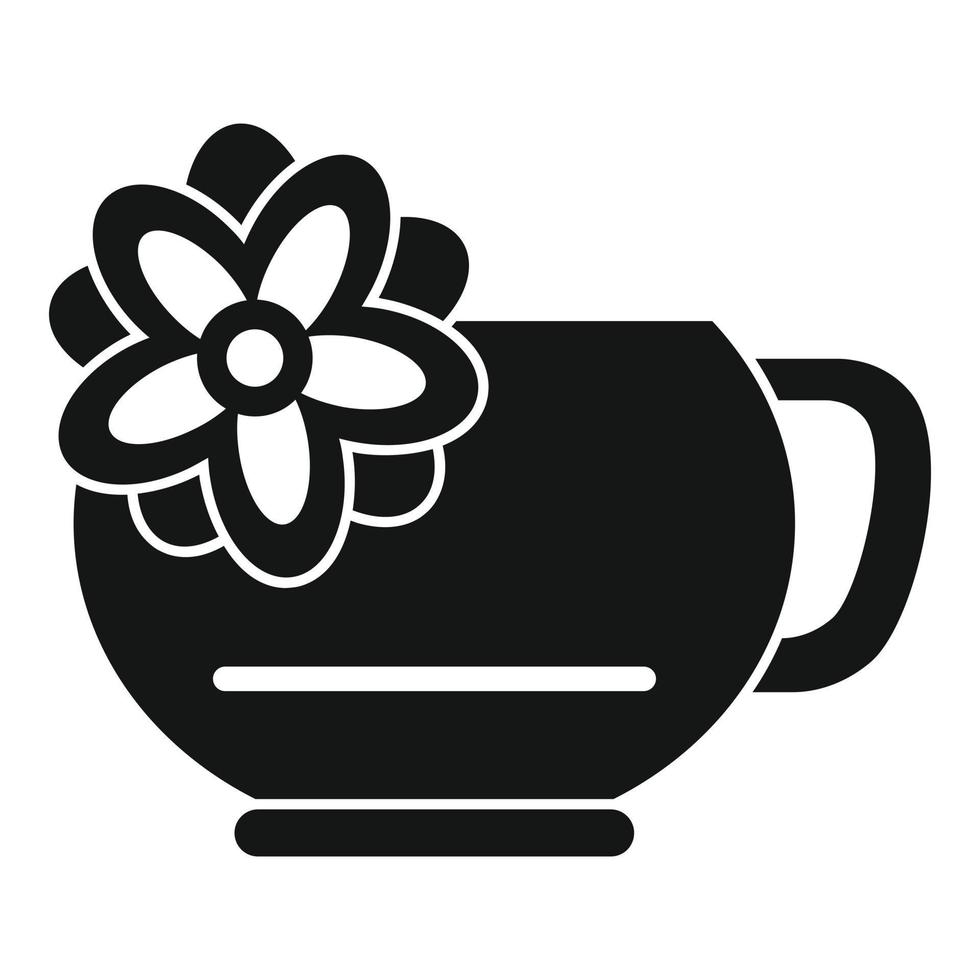 icono de la ceremonia del té oriental, estilo simple vector