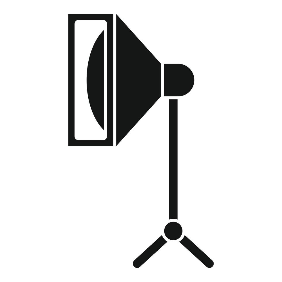 icono de luz de estudio de tv, estilo simple vector