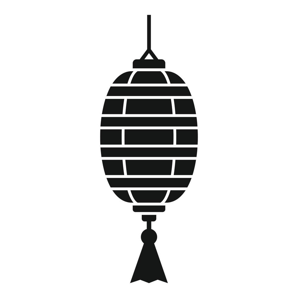 Wedding chinese lantern icon, simple style vector