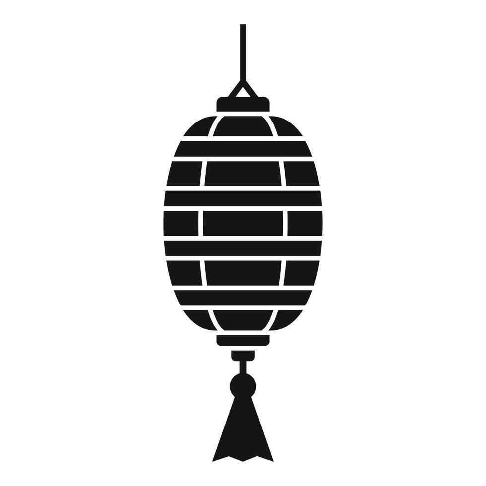 Wedding chinese lantern icon, simple style vector