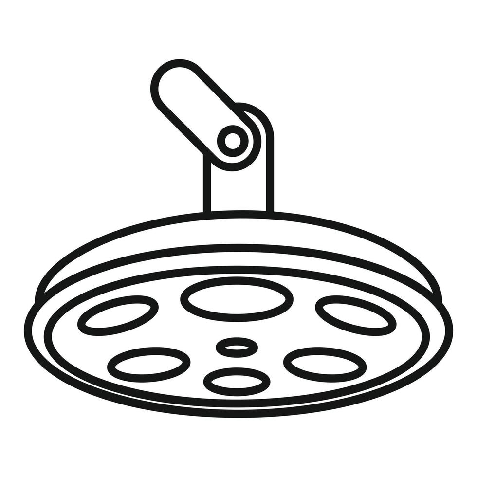 Emergency surgical light icon, outline style vector