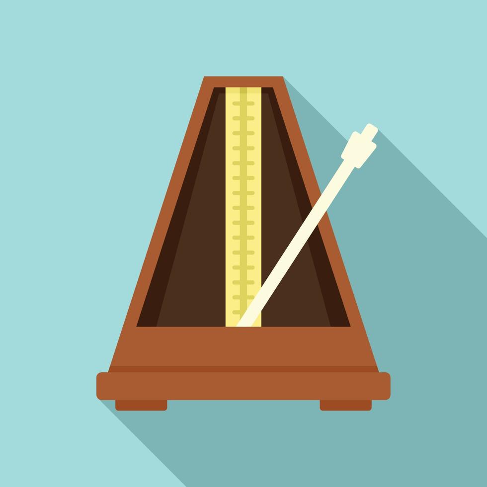 Metronome beat icon, flat style vector