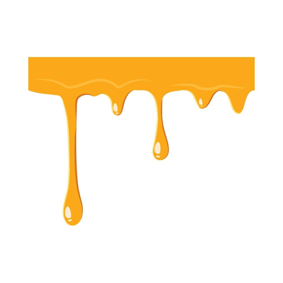 Flowing drop of honey icon vector