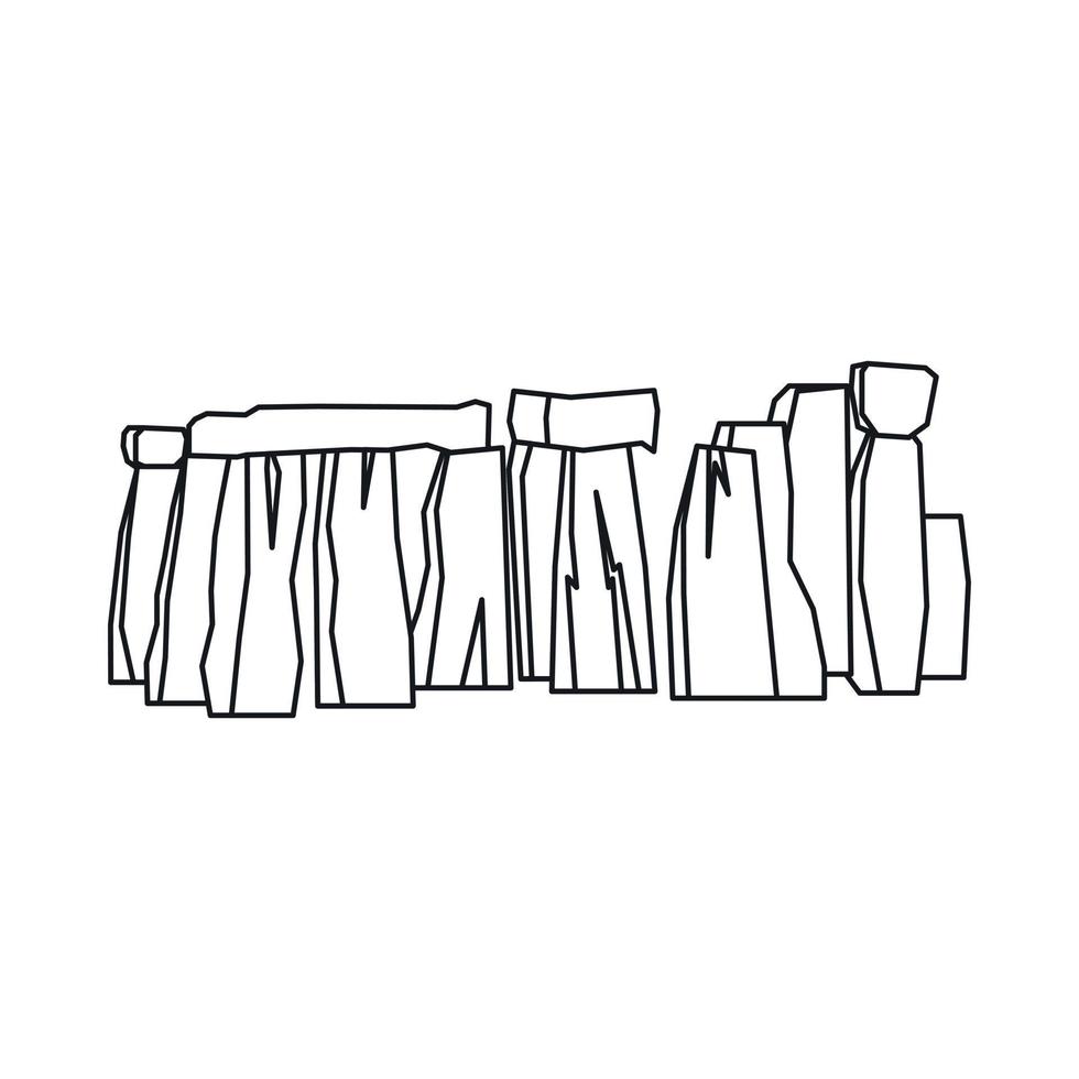 Stonehenge icon, outline style vector
