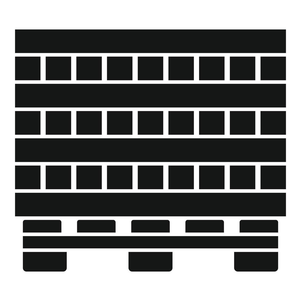 Wood pallet icon, simple style vector