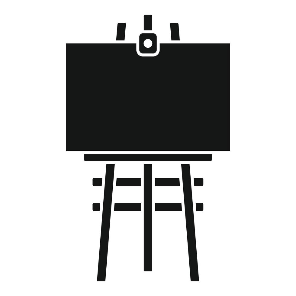 Frame easel icon, simple style vector