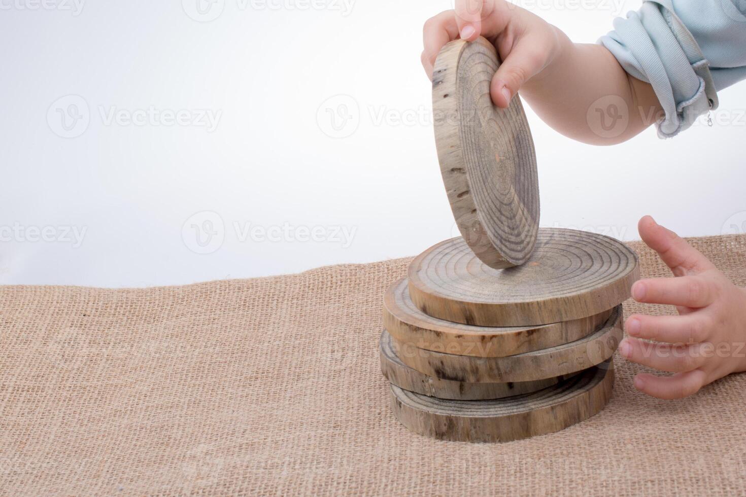 Wood Logs cut in round thin pieces 14510945 Stock Photo at Vecteezy