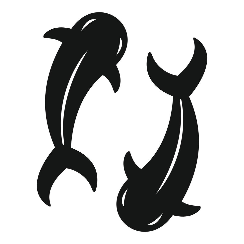 Koi carp icon, simple style vector