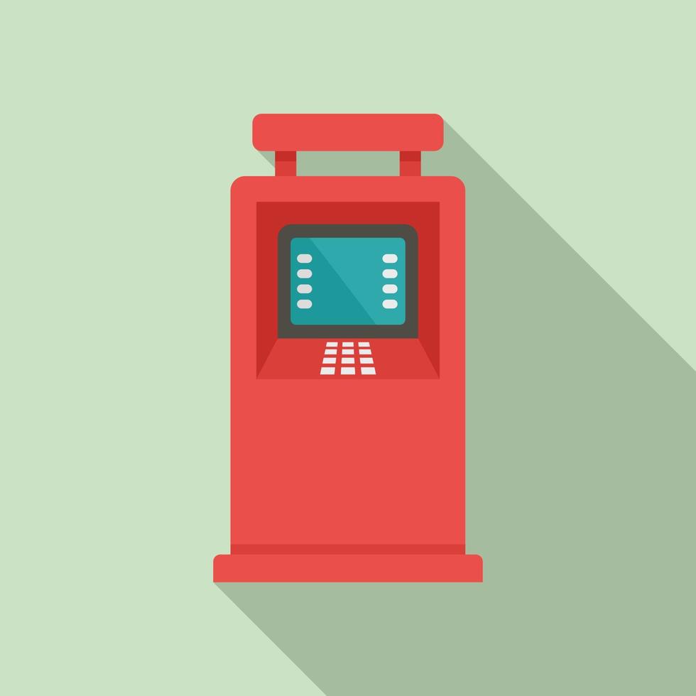 Hand cash atm icon, flat style vector