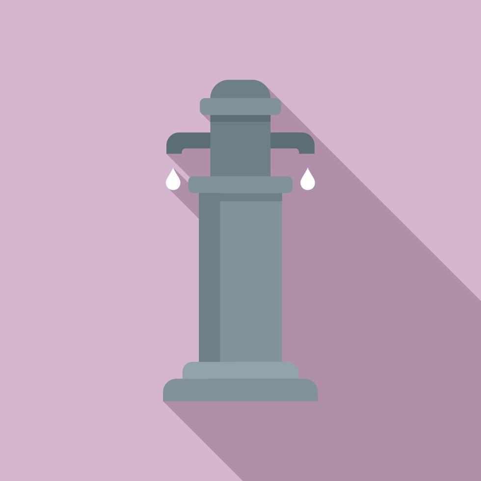 Water pillar icon, flat style vector