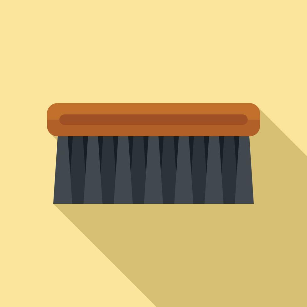Shoe cleaning brush icon, flat style vector