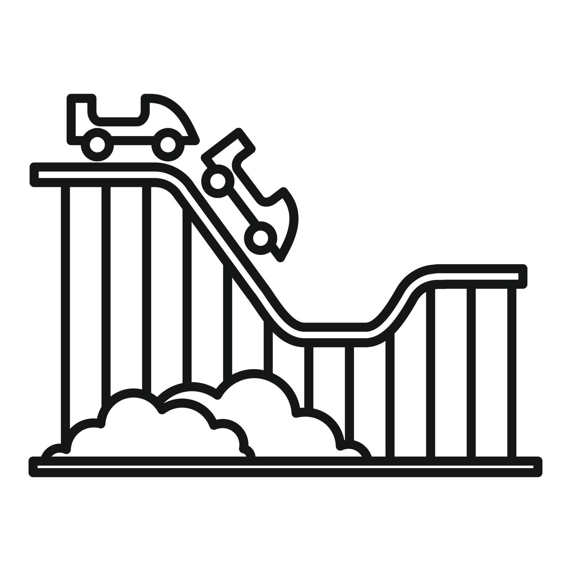 Roller coaster kids icon, outline style 14512057 Vector Art at Vecteezy