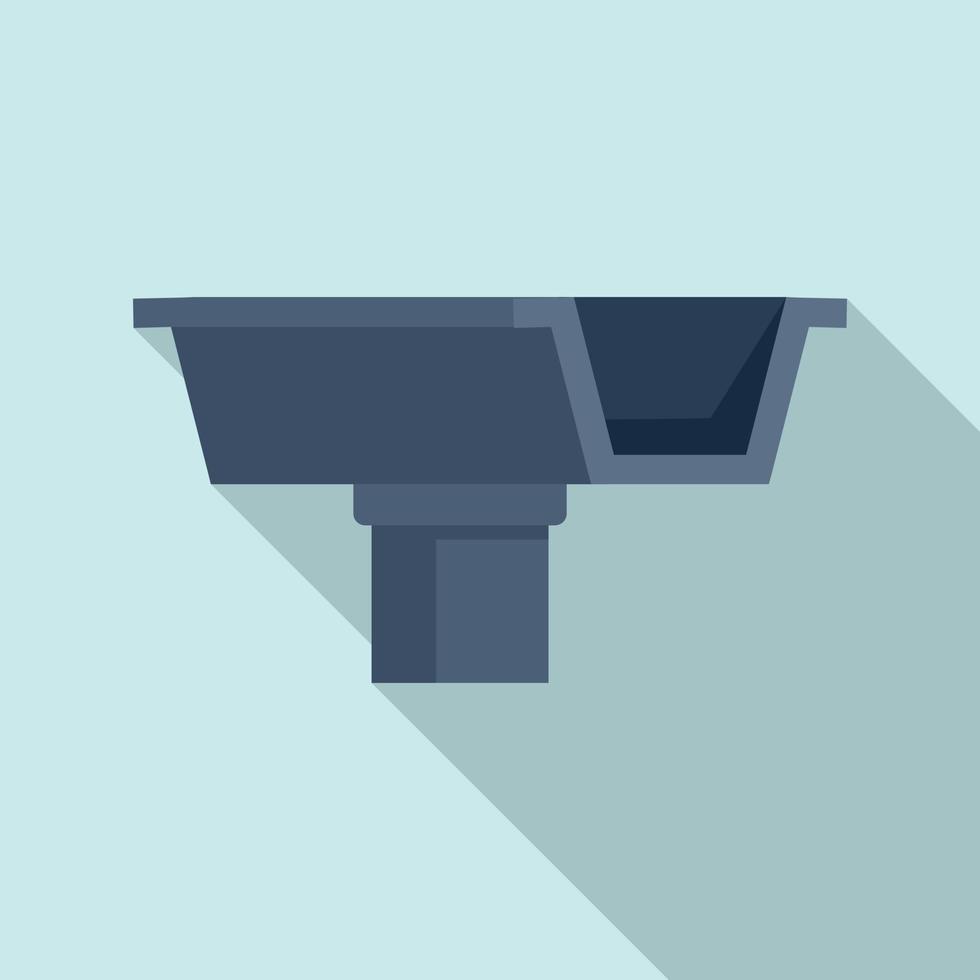 Building gutter icon, flat style vector