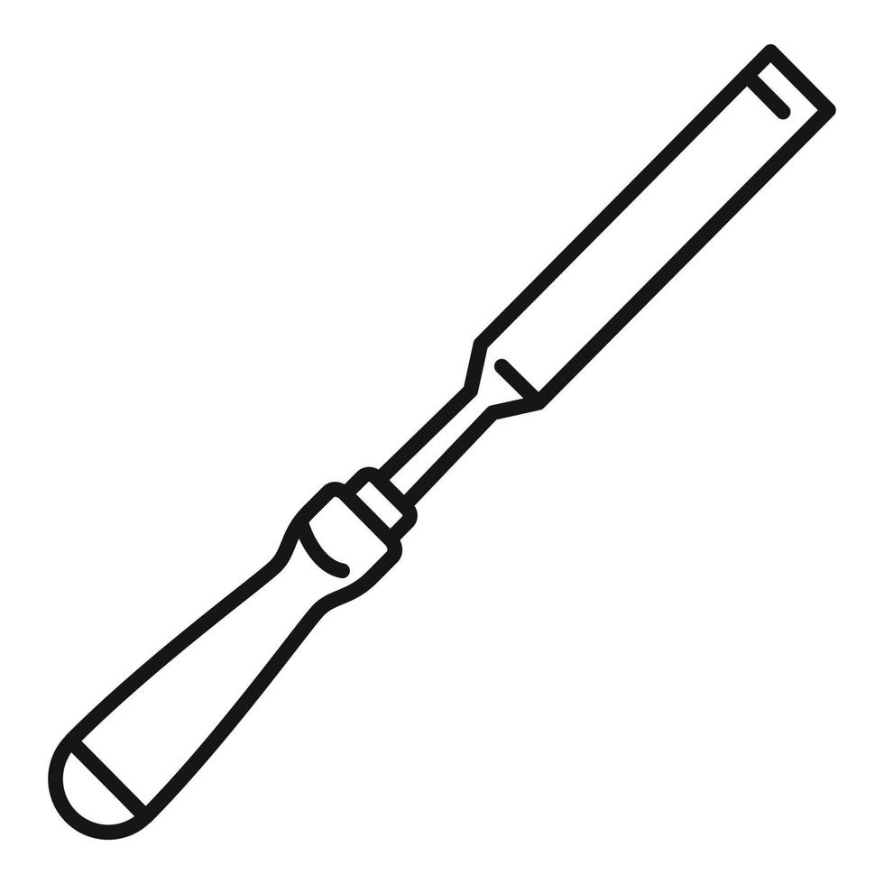 Chisel construction icon, outline style 14513652 Vector Art at Vecteezy