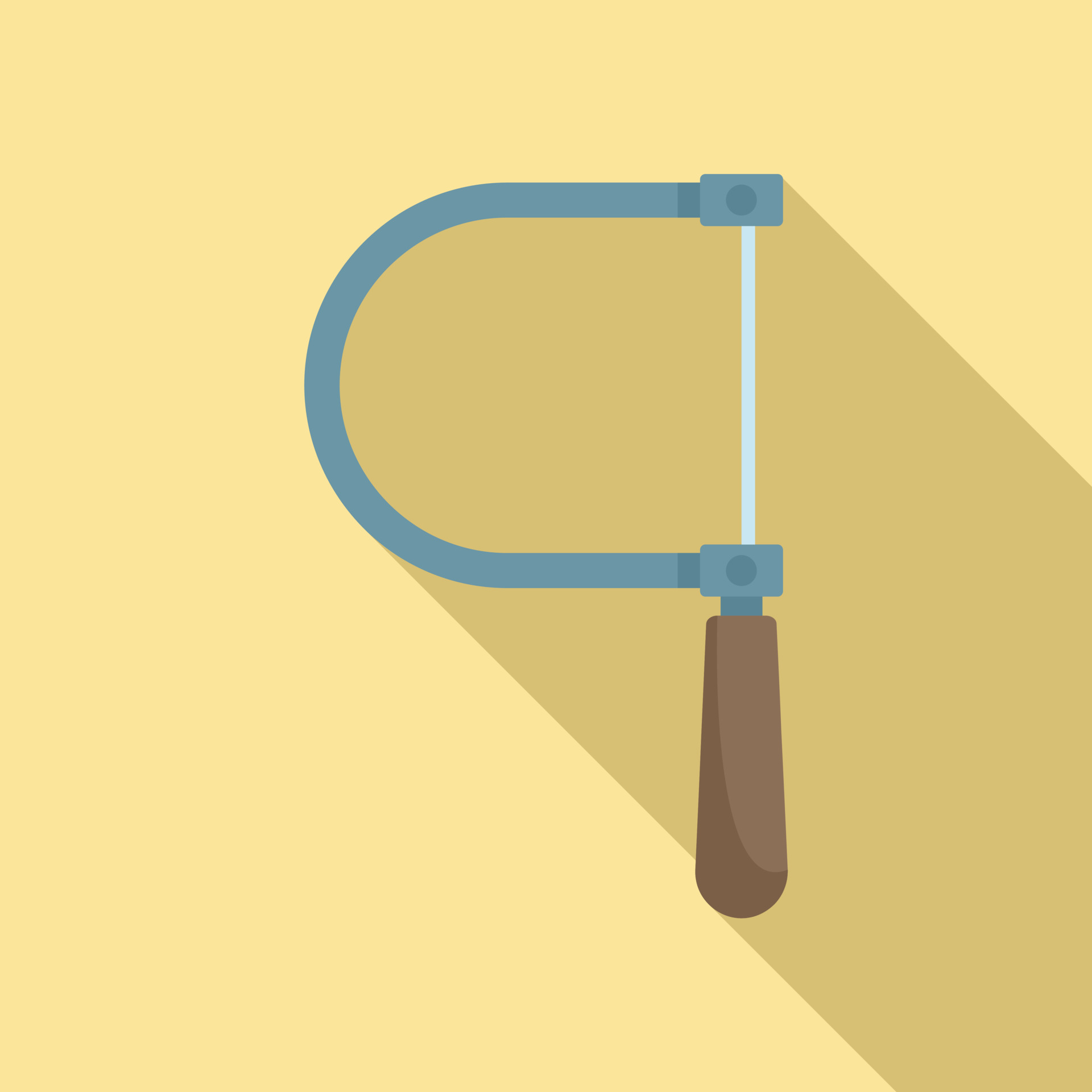 Steel coping saw icon, flat style 14515795 Vector Art at Vecteezy