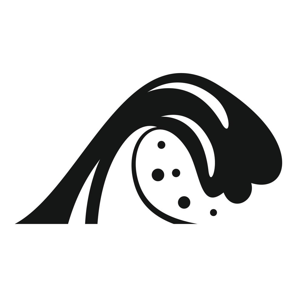 Tsunami disaster icon, simple style vector