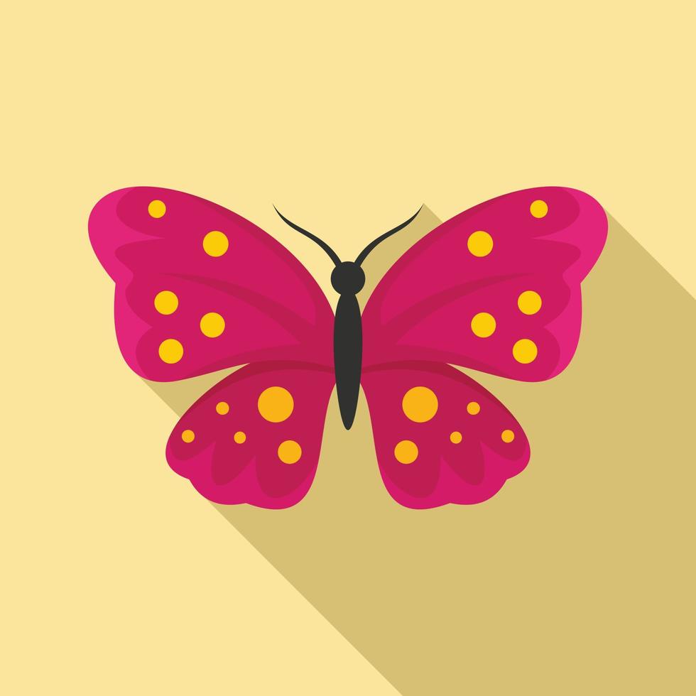 icono de mariposa punteada, tipo plano vector