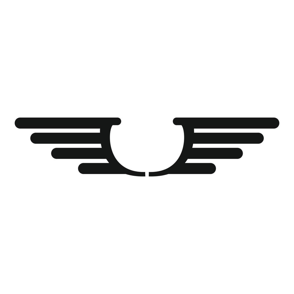 Air force wings icon, simple style vector