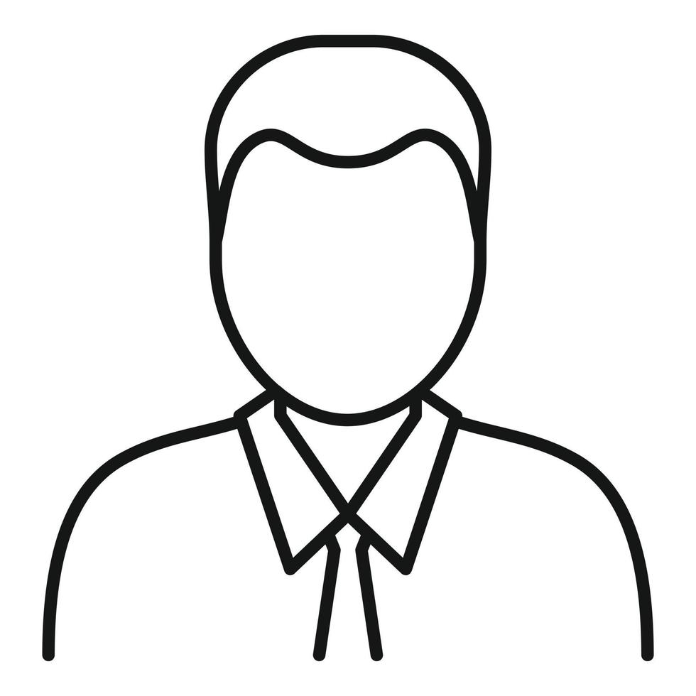 Notary man icon, outline style vector