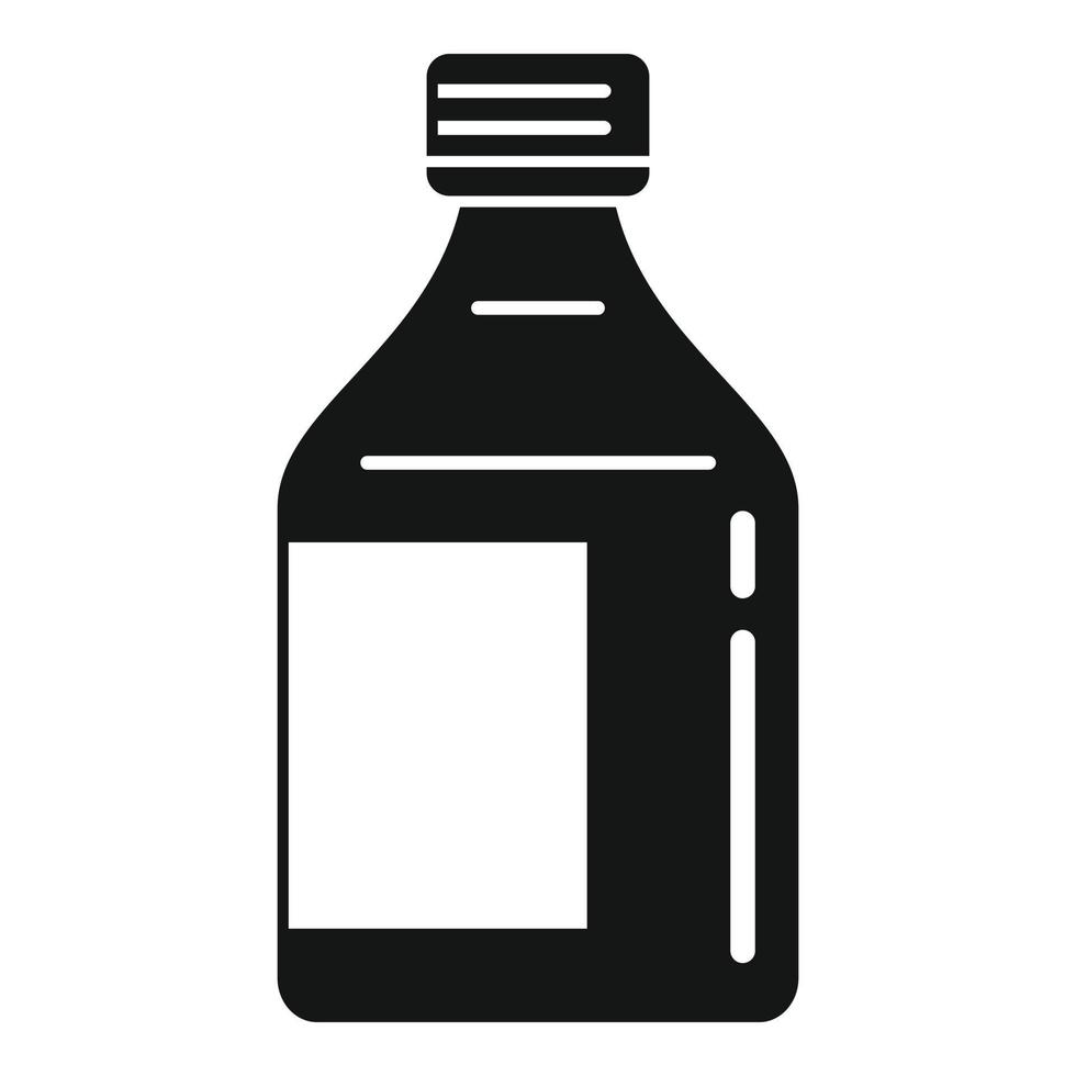 Cough syrup icon, simple style vector