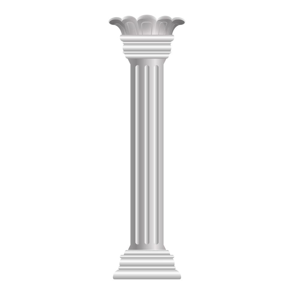 Pillar building icon, cartoon style vector