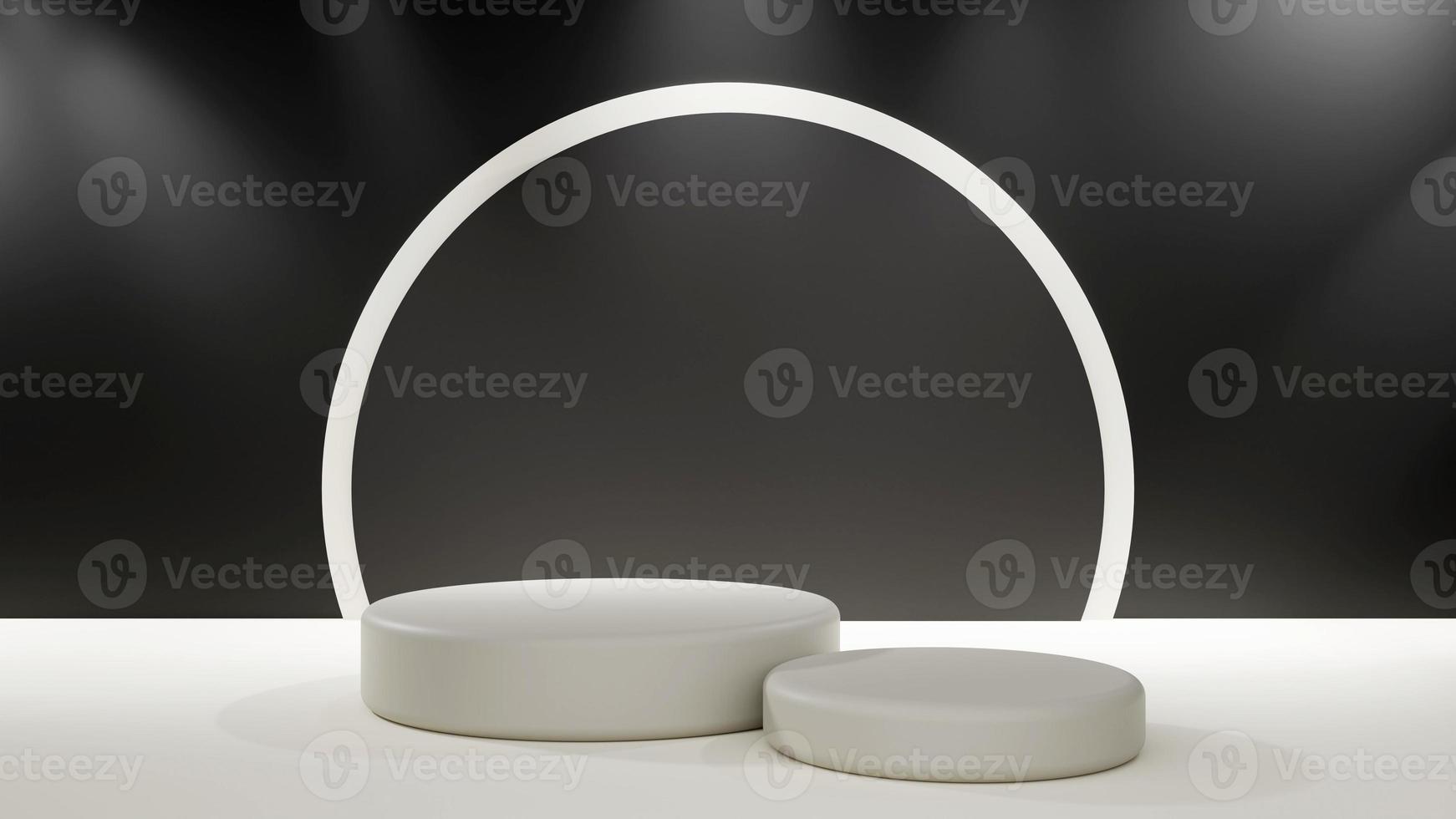 Black 3d podium for product display and showcase photo