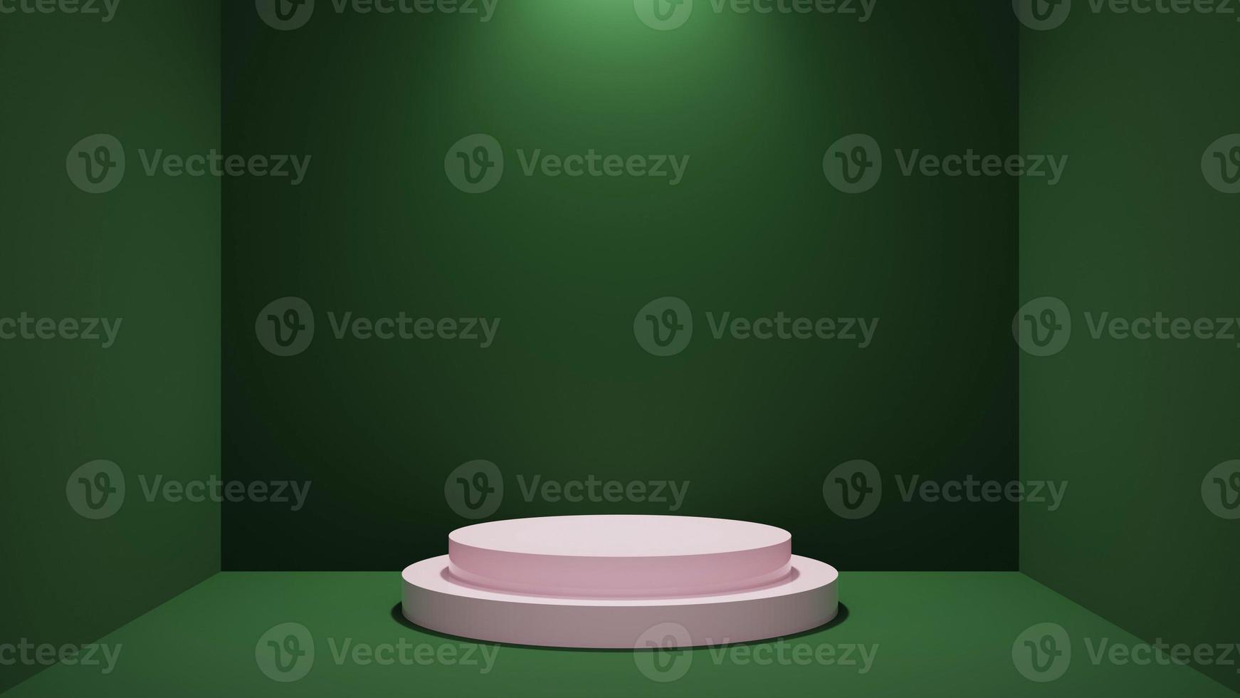 Dark green 3d podium Background for product display and showcase photo