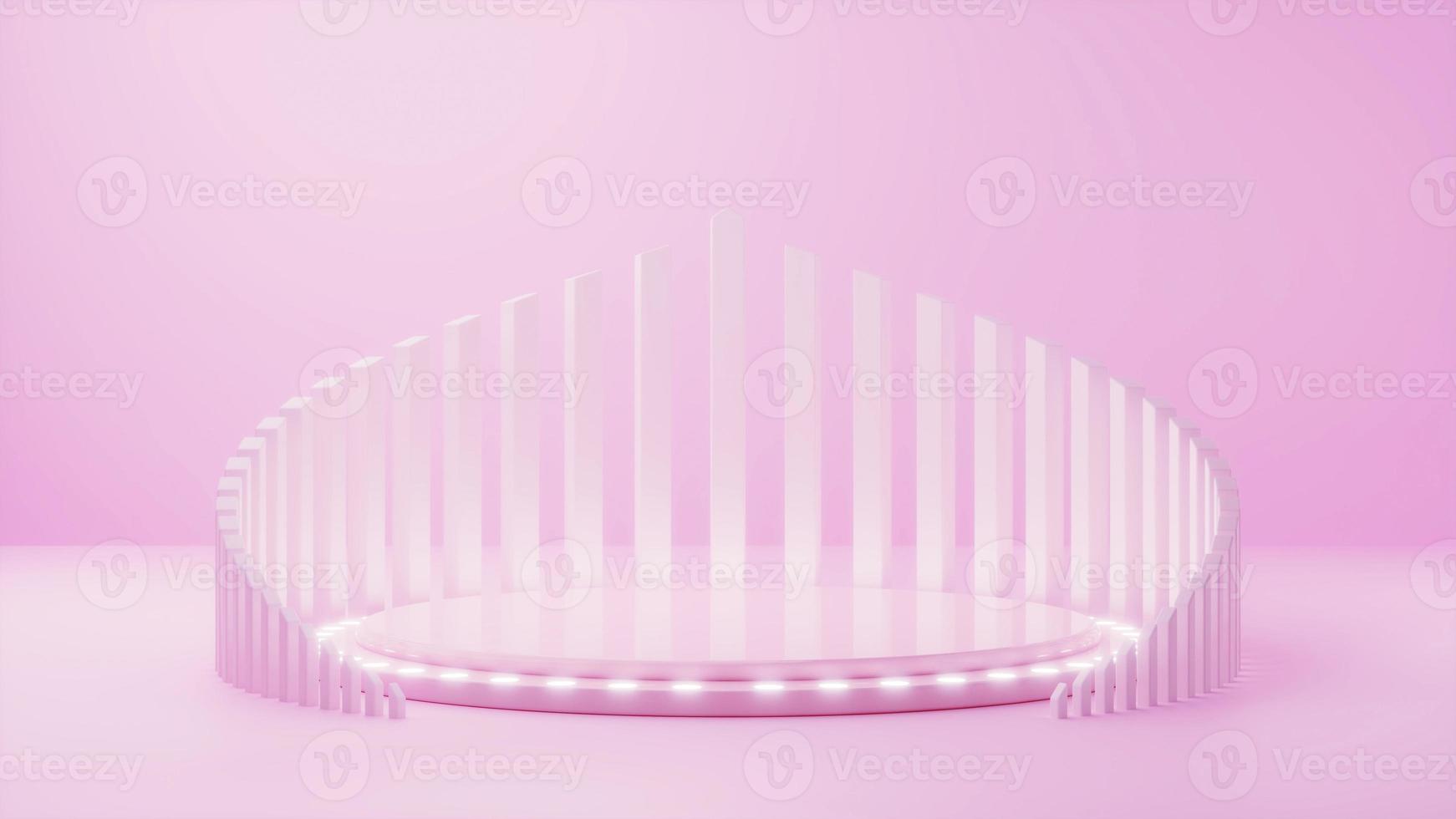 Minimal Pink 3d podium Background for product display and showcase photo