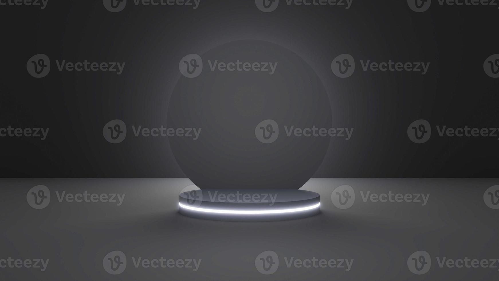 Mockup blue abstract podium stage for product presentation 3d background rendering photo