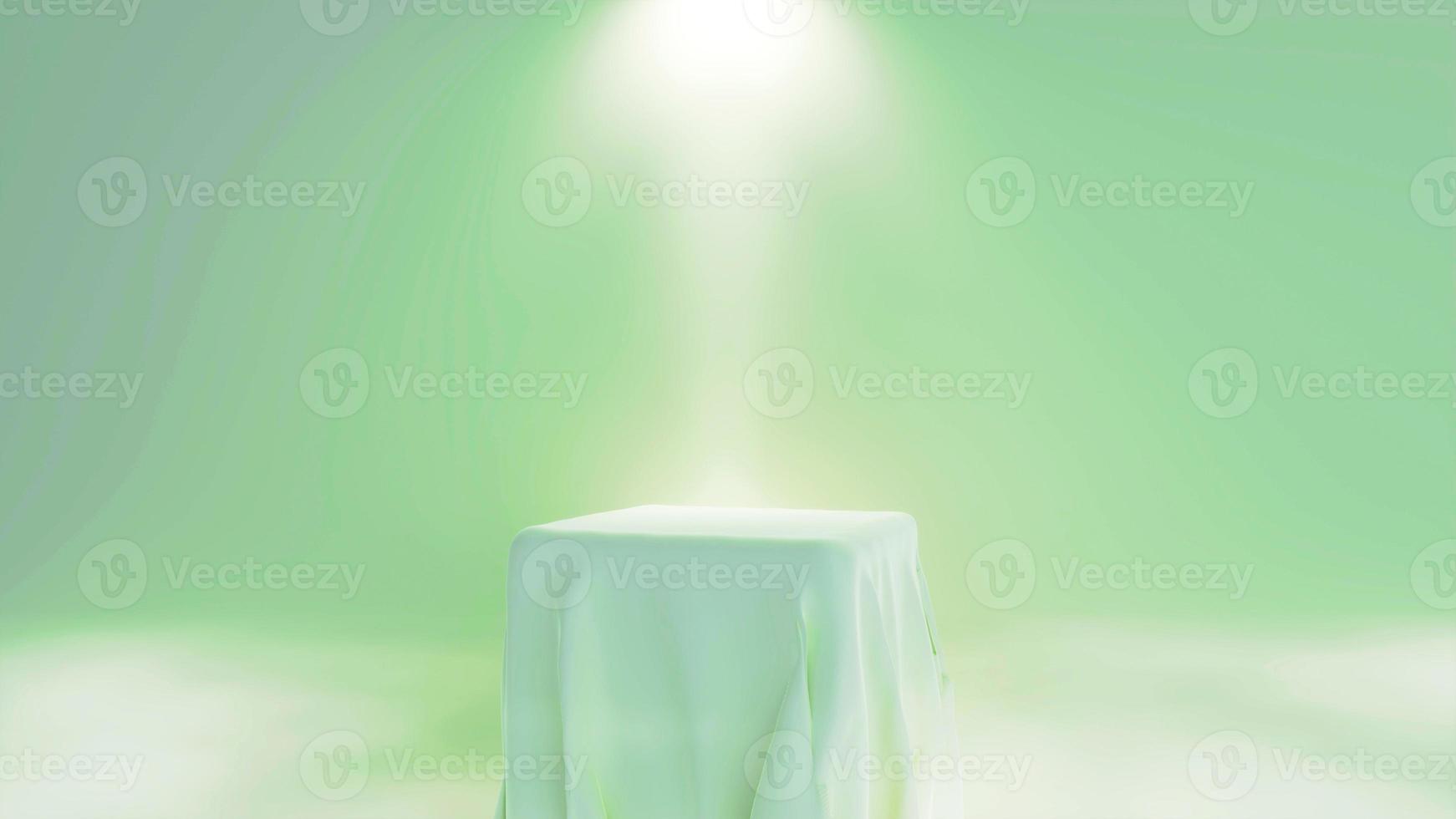 green Abstract product podium for 3d cosmetic product display and showcase photo