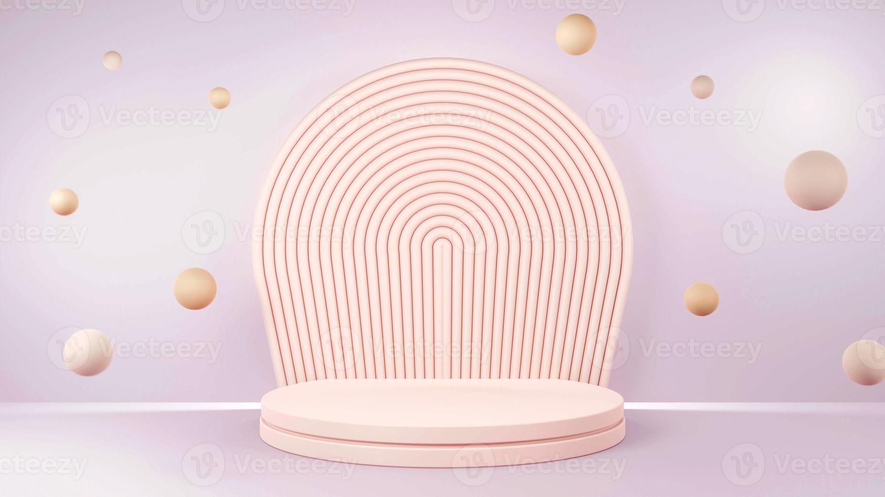 Purple Abstract product podium for 3d cosmetic product display and showcase photo